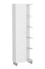 DEPOT E-SHOP Venus Linen Single Door Cabinet, Five External Shelves, Four Interior Shelves, White