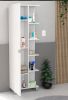 DEPOT E-SHOP Venus Linen Single Door Cabinet, Five External Shelves, Four Interior Shelves, White