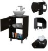 Black Particle Board Gouda Single Bathroom Vanity