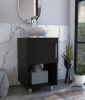 Black Particle Board Gouda Single Bathroom Vanity