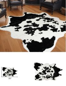 Black and White Hand Knotted Area Rug