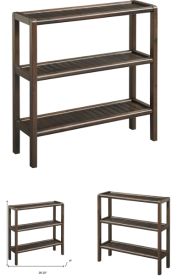 29" Espresso Brown Shoe Rack Shelving Unit