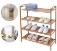 4 Tier Bamboo Shoe Racks Storage Organizer