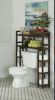 Espresso Finish 2 Tier Solid Wood Over Toilet Organizer