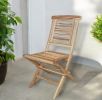 Natural Solid Wood Outdoor Dining Chair