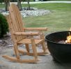 Natural Solid Wood Indoor/Outdoor Rocking Chair