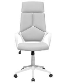 Gray Fabric Tufted Seat Swivel Adjustable Executive Chair Back Plastic Frame