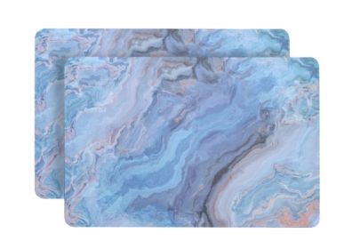 Marble Cork Set of 2 Blue Placemats