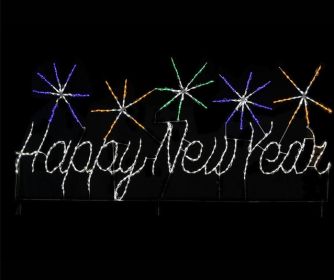 LED Animated Happy New Year Sign