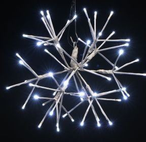 LED 12" Light Burst Ball Twinkle White Lights