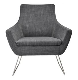 Dark Grey Upholstered Armchair