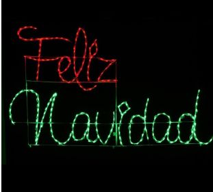 LED Feliz Navidad in Red/Green