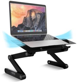 Black Folding Laptop Desk or Laptop Stand with Mousepad