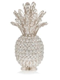 13" Silver Metal Decorative Pineapple