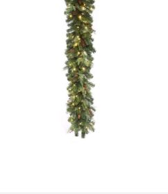 LED 14"x9' Mountain Pine Garland Warm White