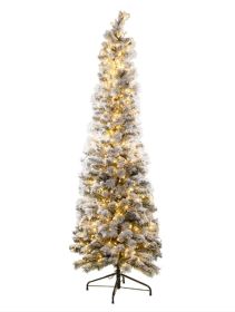 4' Flocked Pencil Aspen Tree