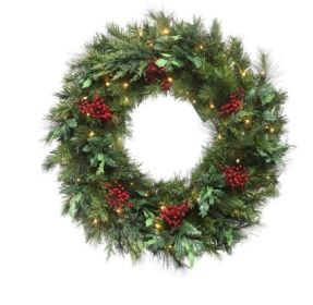 30" Estate Wreath Battery Powered