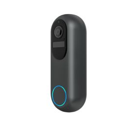 Smart Visual Doorbell Monitoring Intercom Low Power Camera (Color: Black)