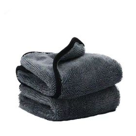 Towel Microfiber Car Beauty Car Towel Not Easy To Shed Hair Thickened Absorbent Seamless Car Cleaning Cloth (Option: Gray 600g ãŽ¡-30X40CM)