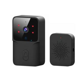 Intelligent Visual Doorbell Home Surveillance Video Intercom HD Night Vision Capture (Option: Black English)