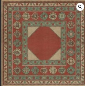 Persian Bazaar Lombalo Zartar (Option: Red,Blue, size: 120x120)