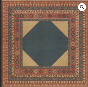 Persian Bazaar Lombalo Kohar (Option: Blue,Red, size: 120x120)