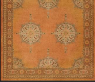 Persian Bazaar Tabriz Zurvan (Option: Orange,Cream, size: 120x120)