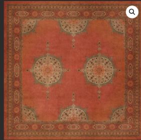 Persian Bazaar Tabriz Amesha (Option: Red,Cream, size: 120x120)