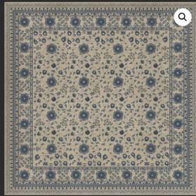 Persian Bazaar Samarkand Okean (Option: Cream,Blue, size: 120x120)