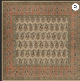 Persian Bazaar Kintala Rakli (Option: Cream,Orange, size: 120x120)