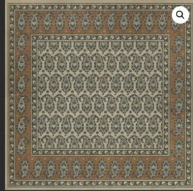 Persian Bazaar Kintala Frumos (Option: Cream,Brown, size: 60x60)