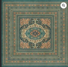 Persian Bazaar Farahan Ziba (Option: Blue,Orange, size: 120x120)