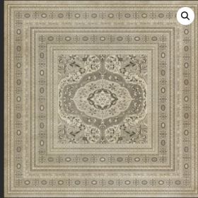 Persian Bazaar Farahan Mahtab (Option: Gray,, size: 120x120)