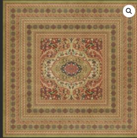 Persian Bazaar Farahan Mehr (Option: Pink,Red, size: 120x120)