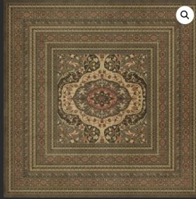 Persian Bazaar Farahan Azar (Option: Gray,Red, size: 120x120)