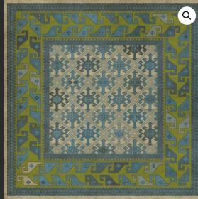 Persian Bazaar Daghestan Babki (Option: Blue,Green, size: 48x48)