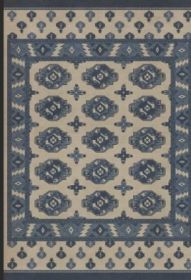 Persian Bazaar Chuval Gul Safin (Option: Blue,Tan, size: 52x76)