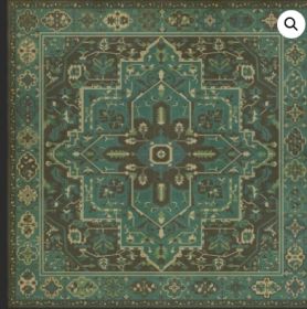 Persian Bazaar Camelot the Holy Grail (Option: Blue, Aged Black, size: 48x48)