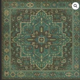 Persian Bazaar Camelot the Holy Grail (Option: Blue, Aged Black, size: 72x72)