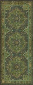 Persian Bazaar Camelot the Green Knight (Option: Green, Aged Black, size: 36x90)