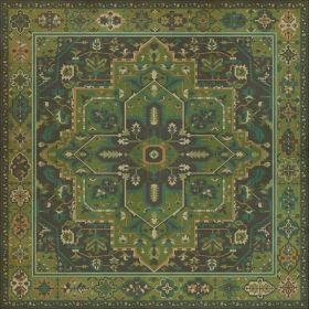 Persian Bazaar Camelot the Green Knight (Option: Green, Aged Black, size: 60x60)