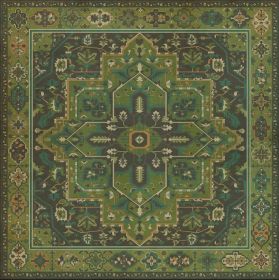 Persian Bazaar Camelot the Green Knight (Option: Green, Aged Black, size: 96x96)