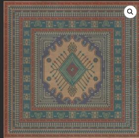 Persian Bazaar Bergama Makbule (Option: Blue,Red, size: 120x120)