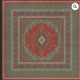 Persian Bazaar Bergama Ikbal (Option: Red,Blue, size: 120x120)