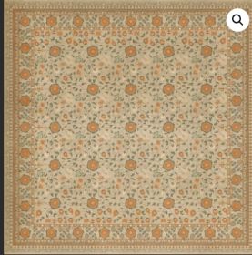 Persian Bazaar Samarkand Bahora (Option: Tan,Orange, size: 120x120)