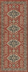 Persian Bazaar  Hamadan  Kismet (Option: Red,Tan, size: 36x90)