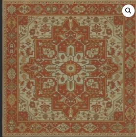 Persian Bazaar Camelot Sir Percival (Option: Red, Cream, size: 36x36)