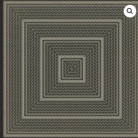 Pattern 85 Such a Cozy Room Braided Square (Option: Gray,Tan, size: 120x120)