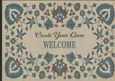 Arabic Floral Customized The Breezes at Dawn (Option: Tan,Blue, size: 24x36)