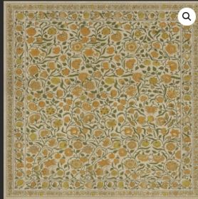 Williamsburg – Antique Floral – A Lane of Yellow (Option: , size: 120x120)